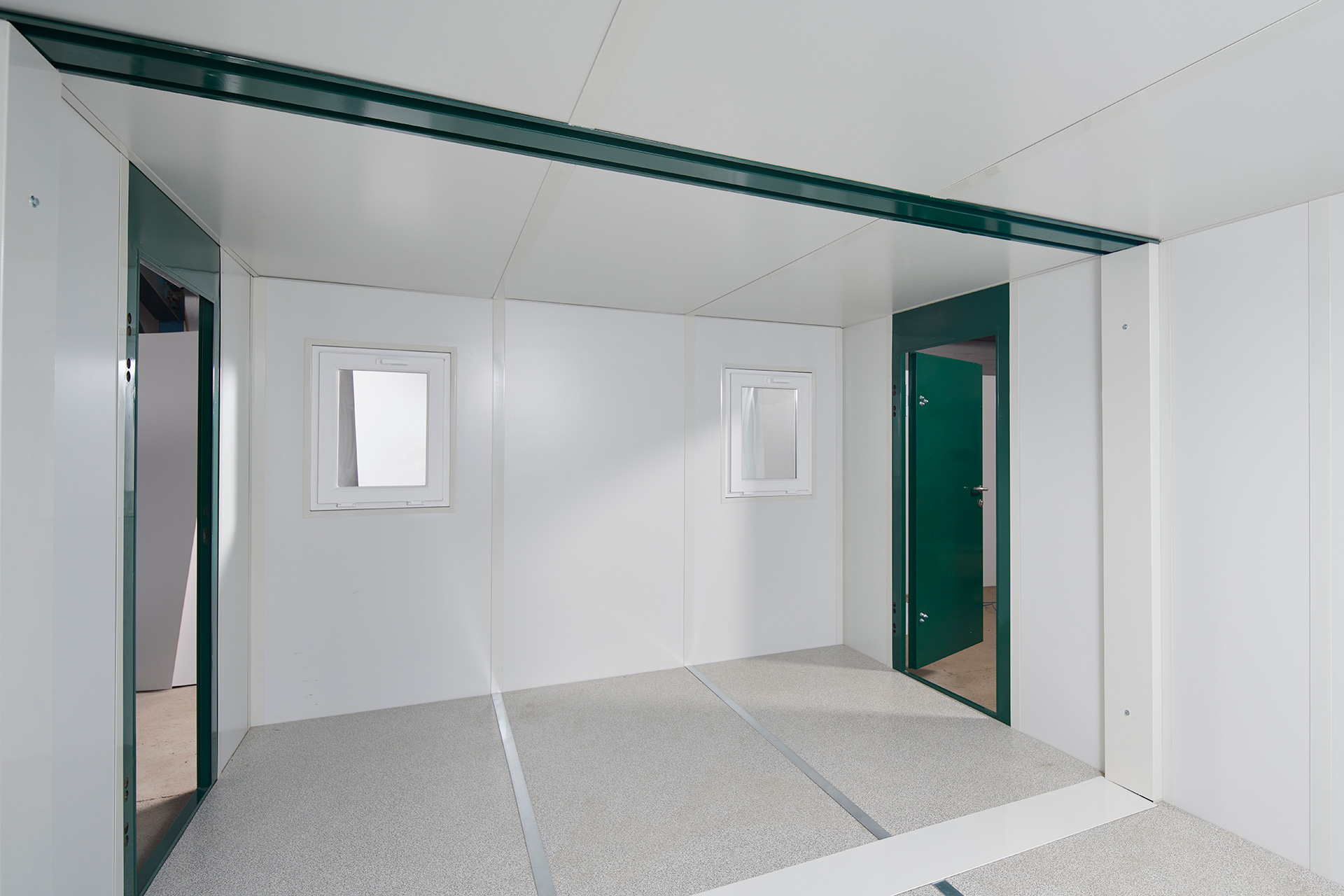 3m Side Linked Flat Pack Cabin - Interior View