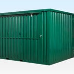 Secure flat pack kiosk and store combined