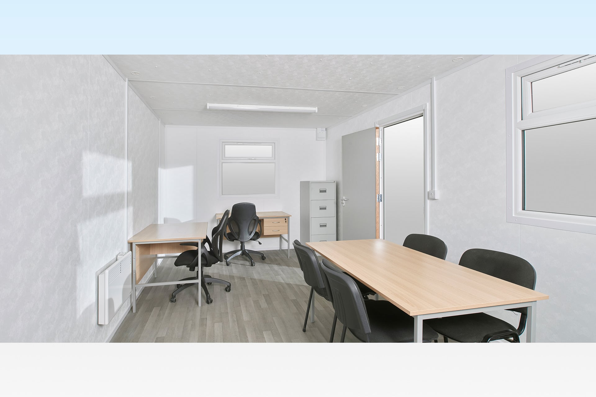 20ft Jackleg Cabin with Office Furniture