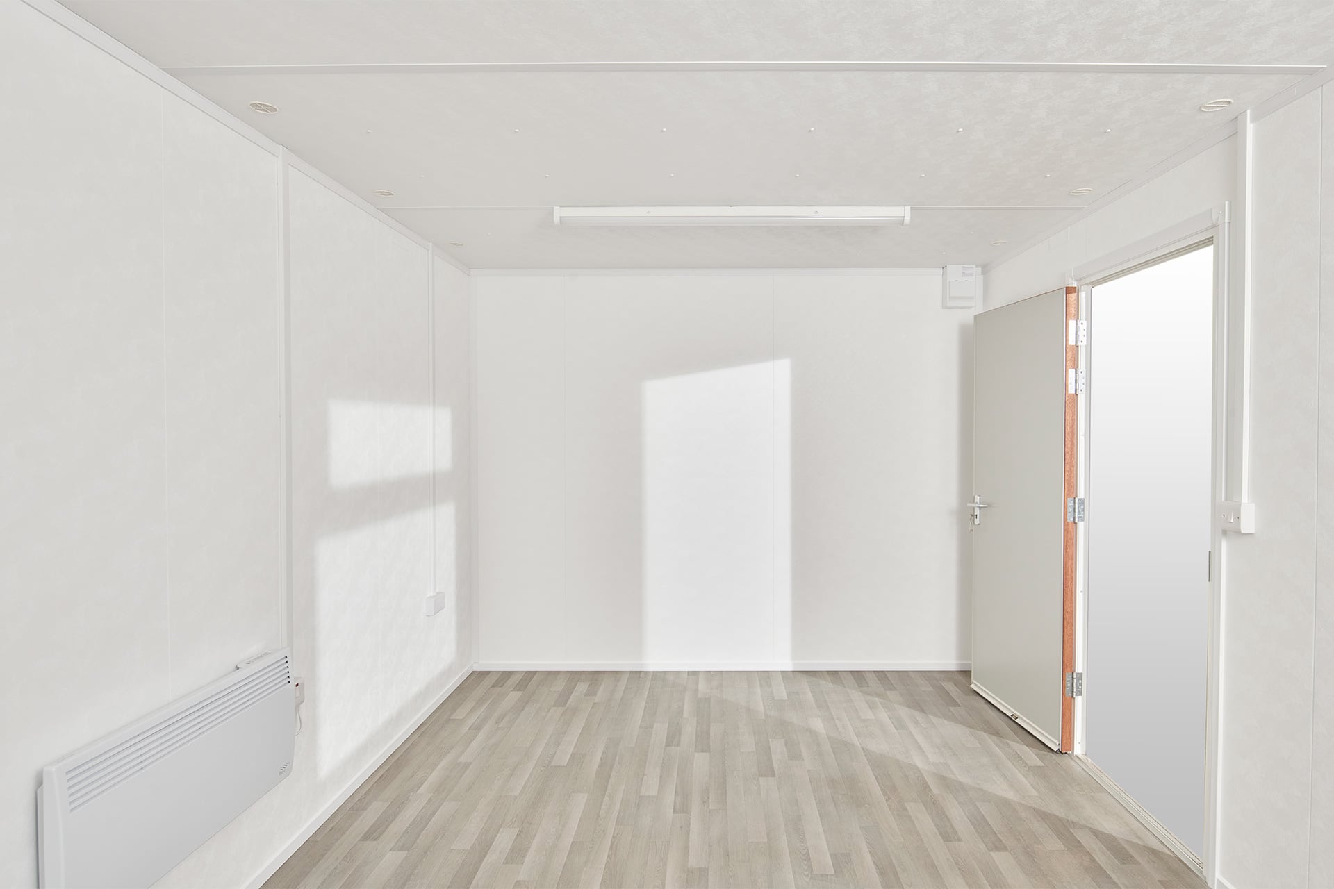 Interior of a 16ft portable jackleg office