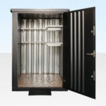 Flat Packed Garden Store with Shelving included