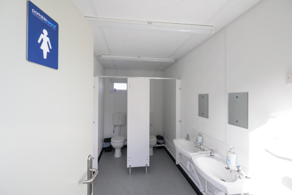 Suffolk football club installs new toilet facilities for ground upgrade