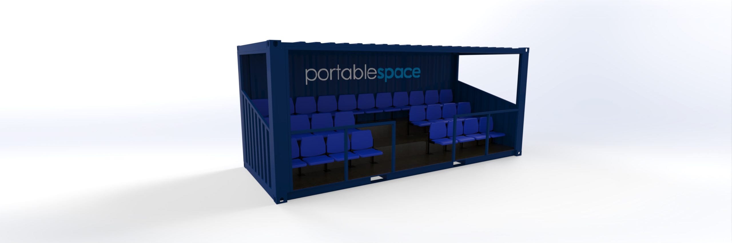Shipping container event seating stand