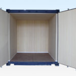 Plywood line out and insulation of shipping container