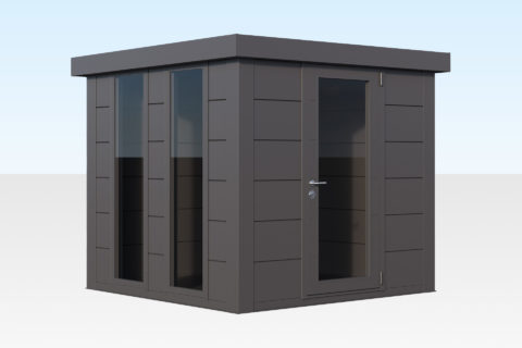 Compact Garden Office in Anthracite Grey for Sale in the UK - External View