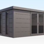 Large Garden Office in Anthracite Grey for Sale in the UK - External View