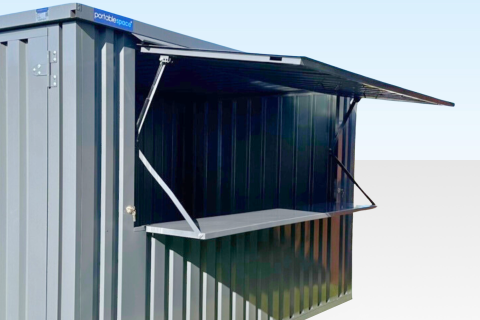 3m Kiosk Hatch Shelf Grey (RAL7015)