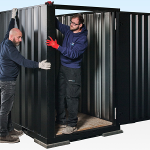 Flat Packed Metal Store (2m Green) - Portable Space