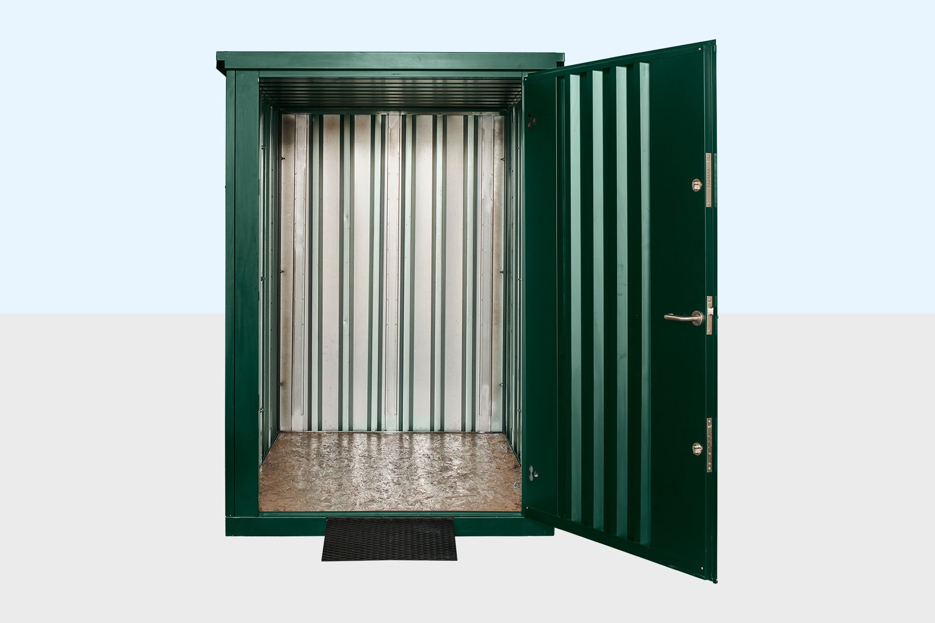 Flat Pack Metal Garden Store - Green - Image 6