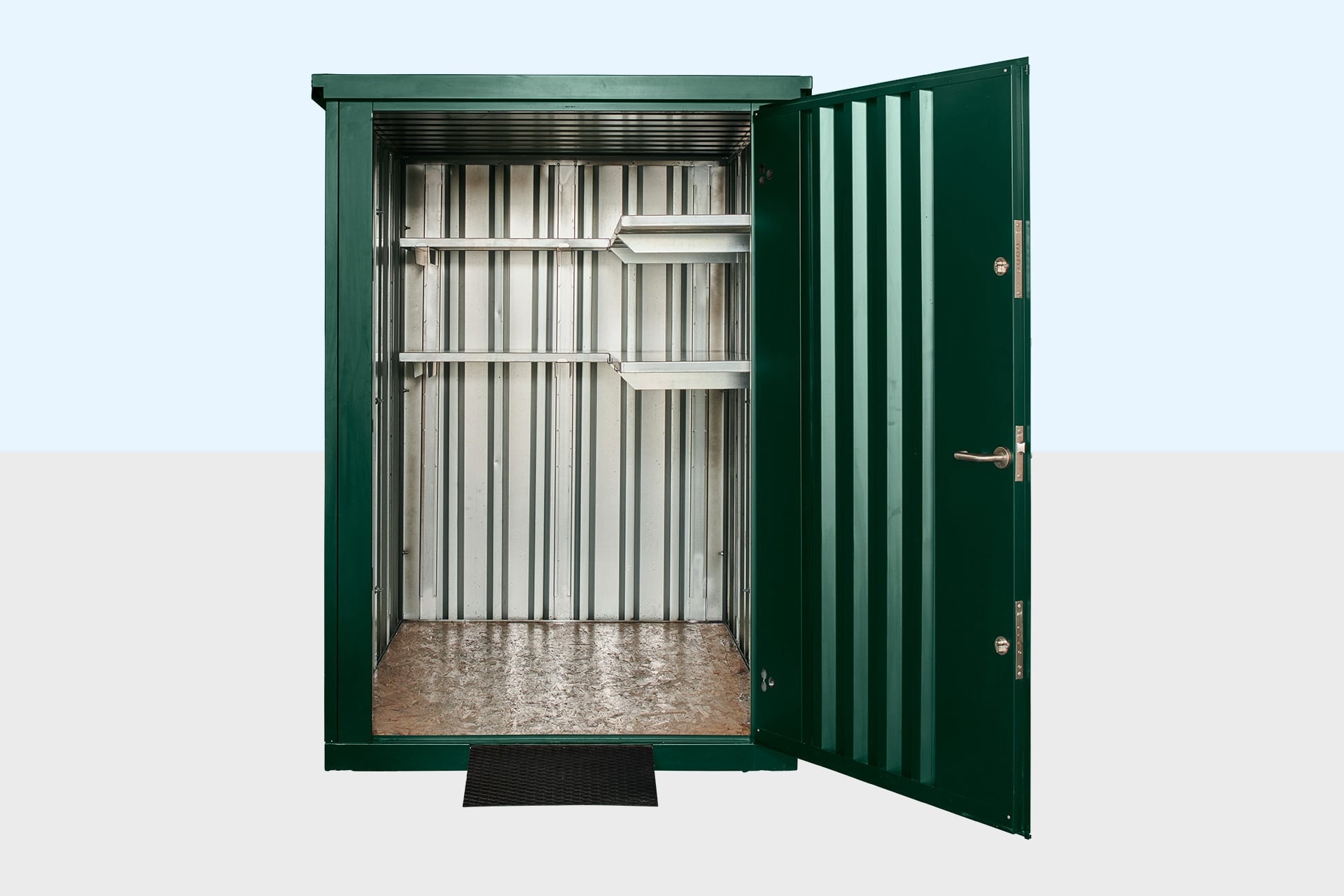 Flat Pack Metal Garden Store - Green - Image 2