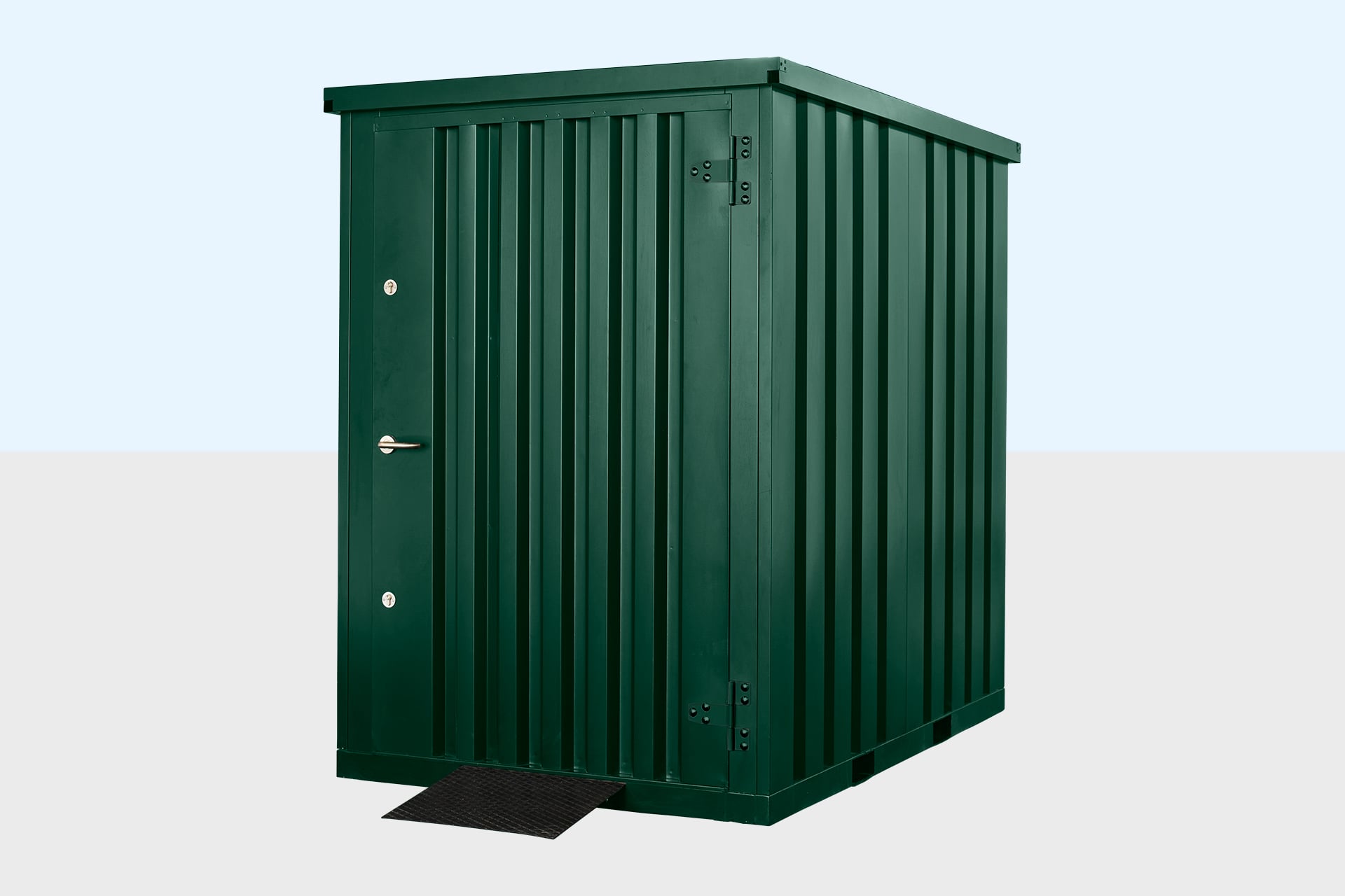 Flat Pack Metal Garden Store - Green - Image 4