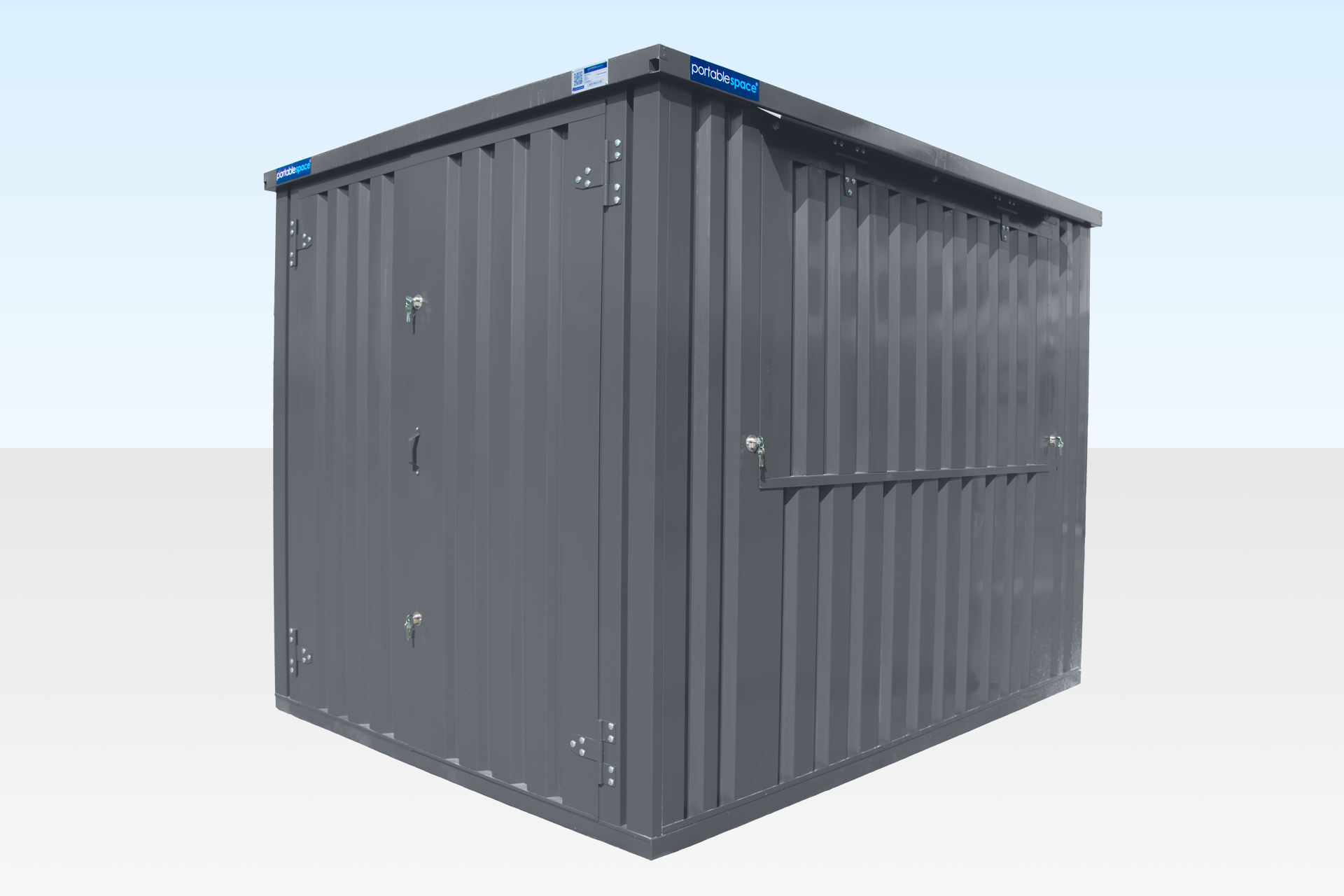 Insulated 3m XL Flat Pack Kiosk (RAL7015) - Grey - Image 4