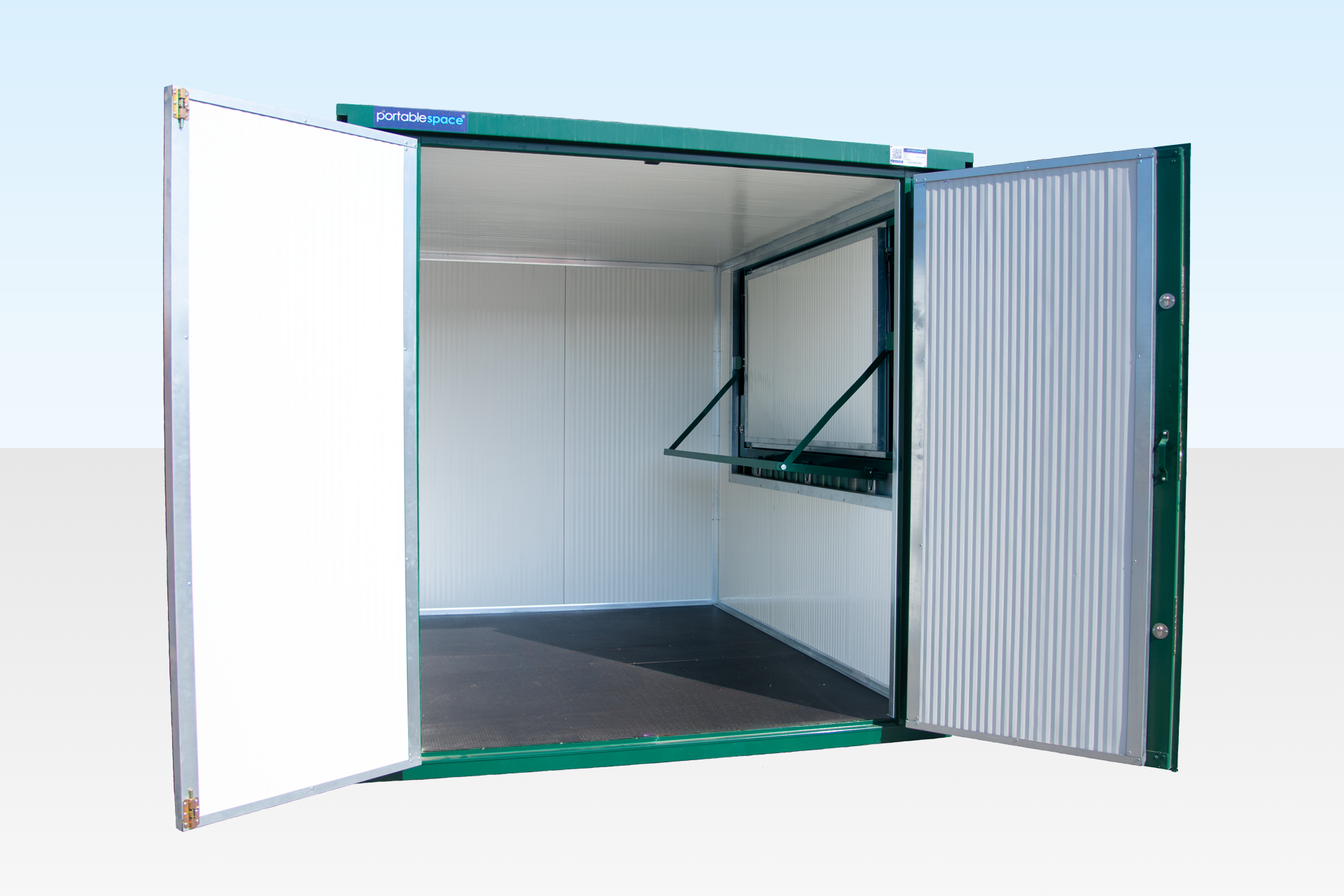 Insulated 4m XL Flat Pack Kiosk (RAL6005) - Green - Image 3