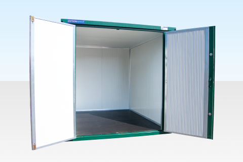 Insulated 3m XL Flat Pack Store (RAL6005) - Green
