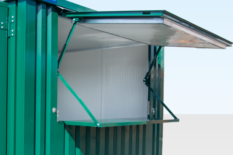 3m Kiosk Hatch Shelf Green (RAL6005)