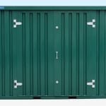 Side Double Door 3m flatpack store green