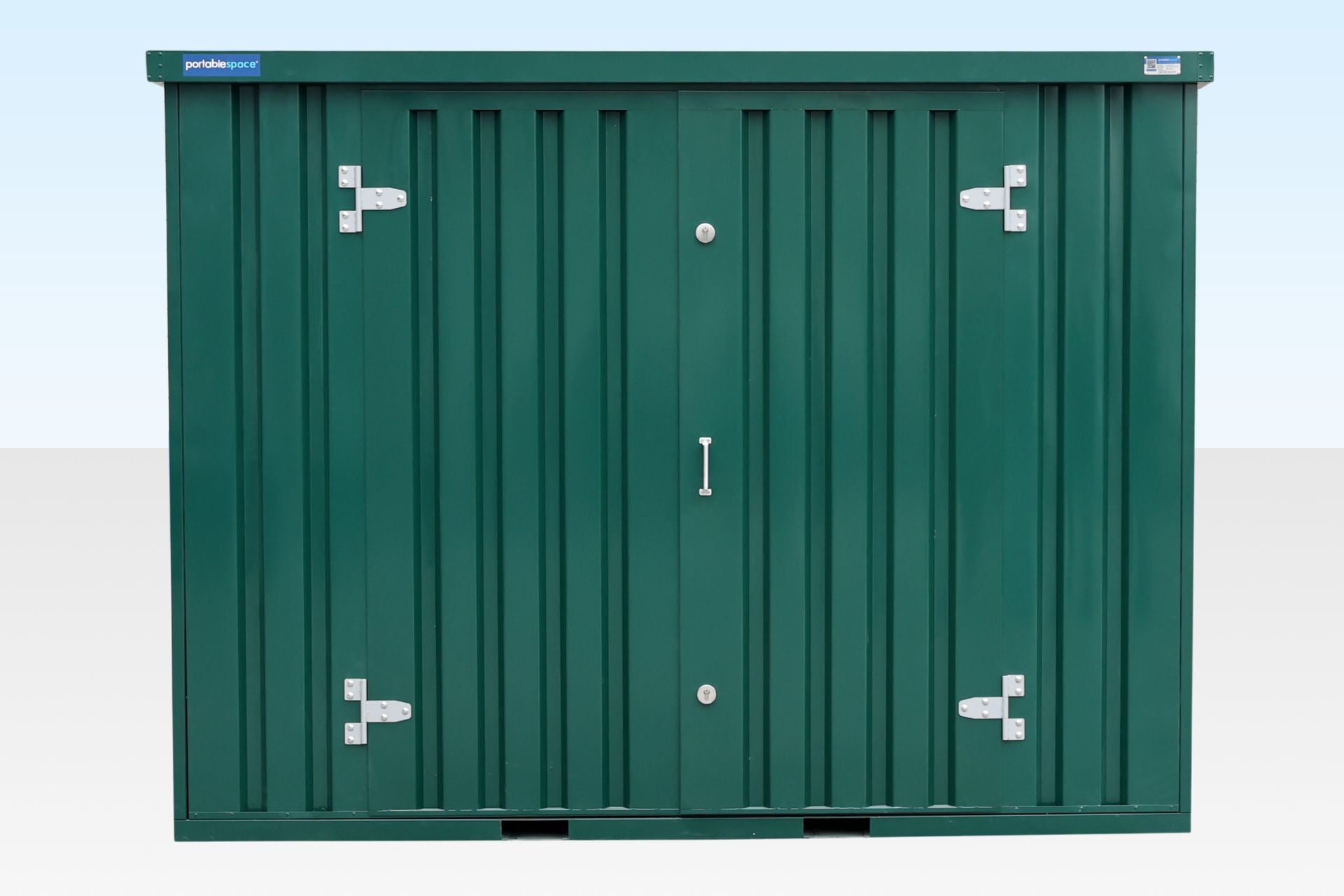 Side Double Door 3m flatpack store green