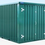 Flat Pack Container 3m in RAL6005 green for sale