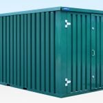 XL Flat Pack storage Container 4m in green for sale