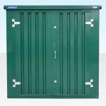 Flatpack RAL6005 large flat pack container double door front