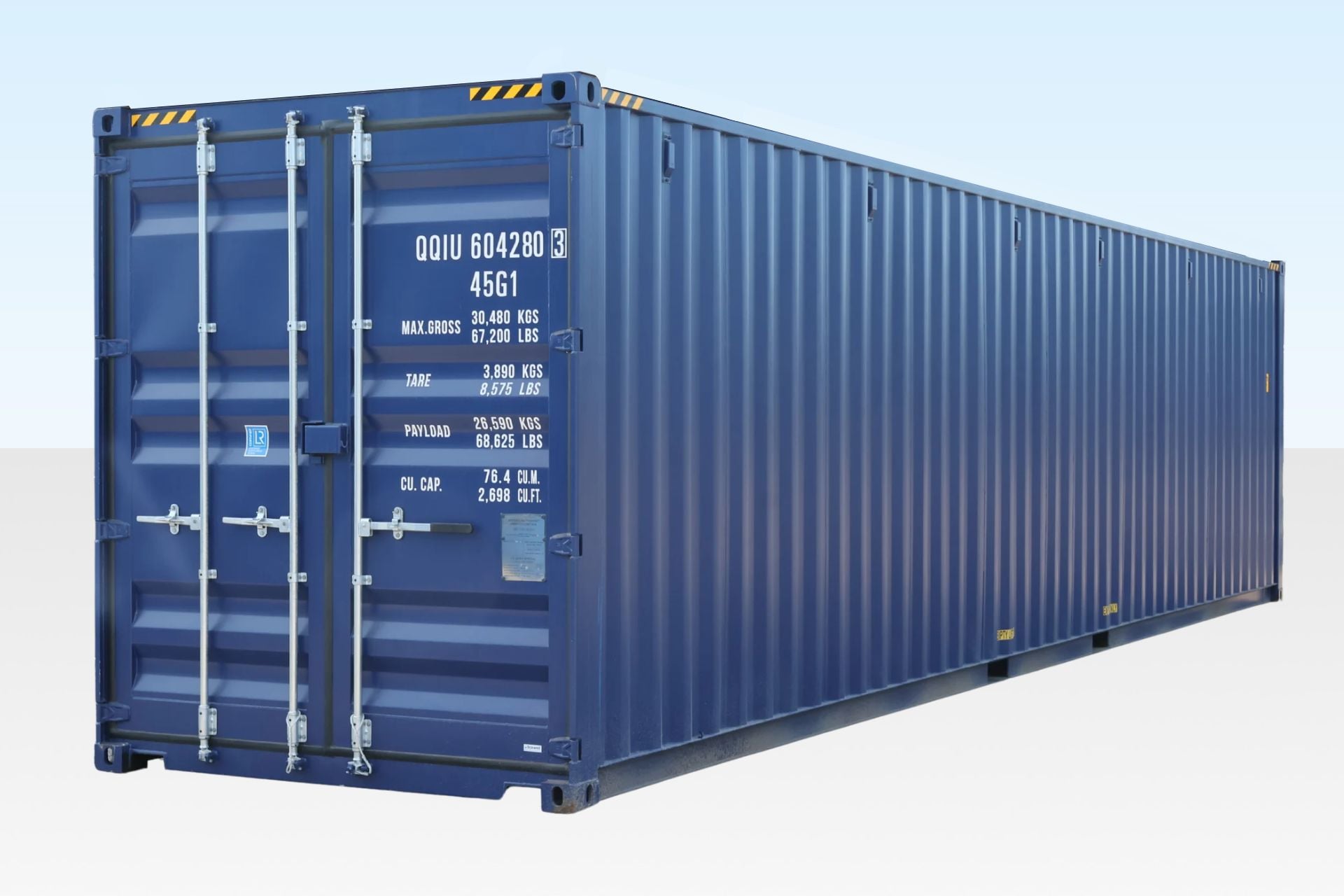 High Cube 40ft Shipping Container Blue UK