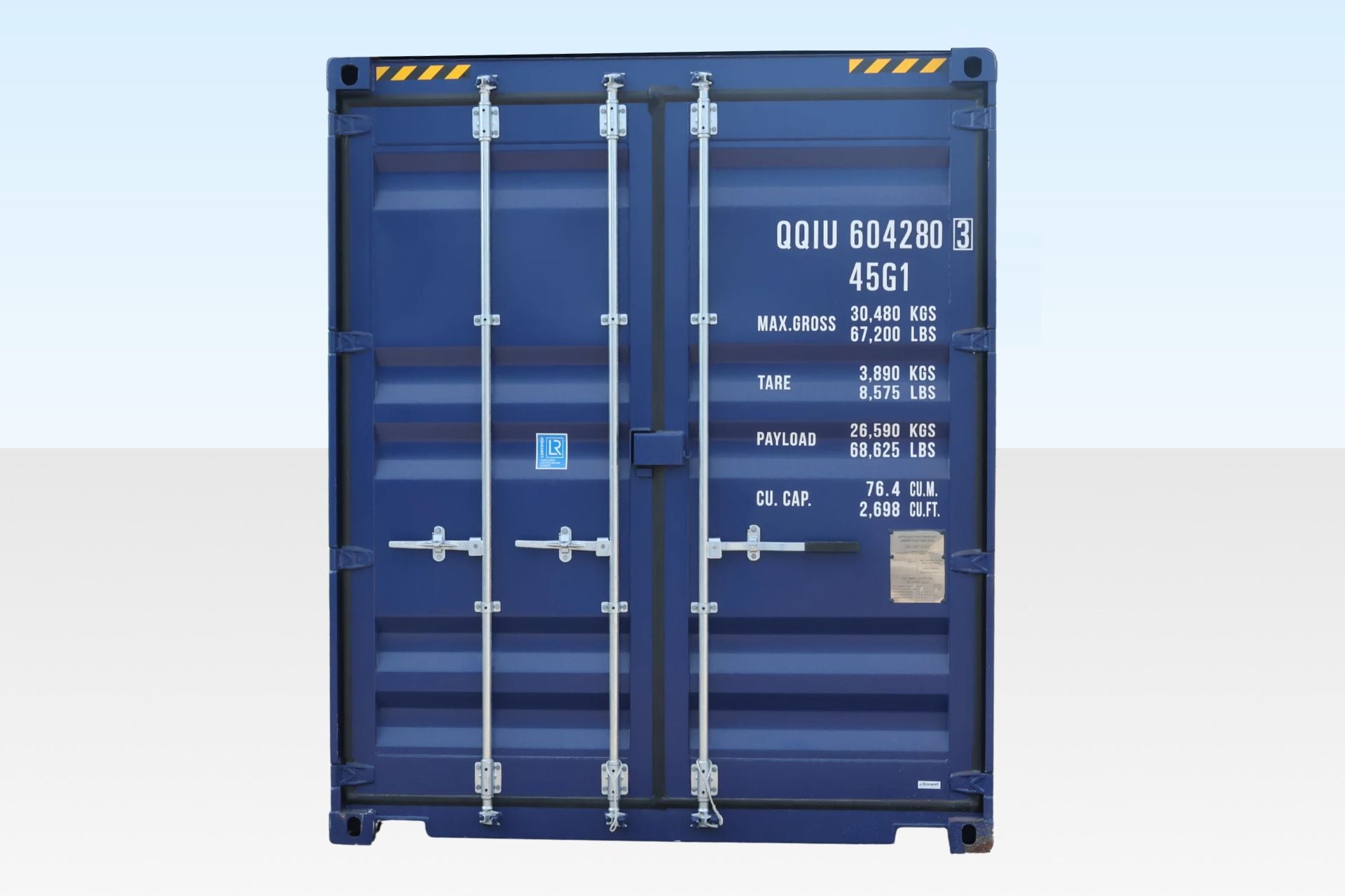 New 40ft x 8ft Tall Shipping Container High Cube Cobalt Blue
