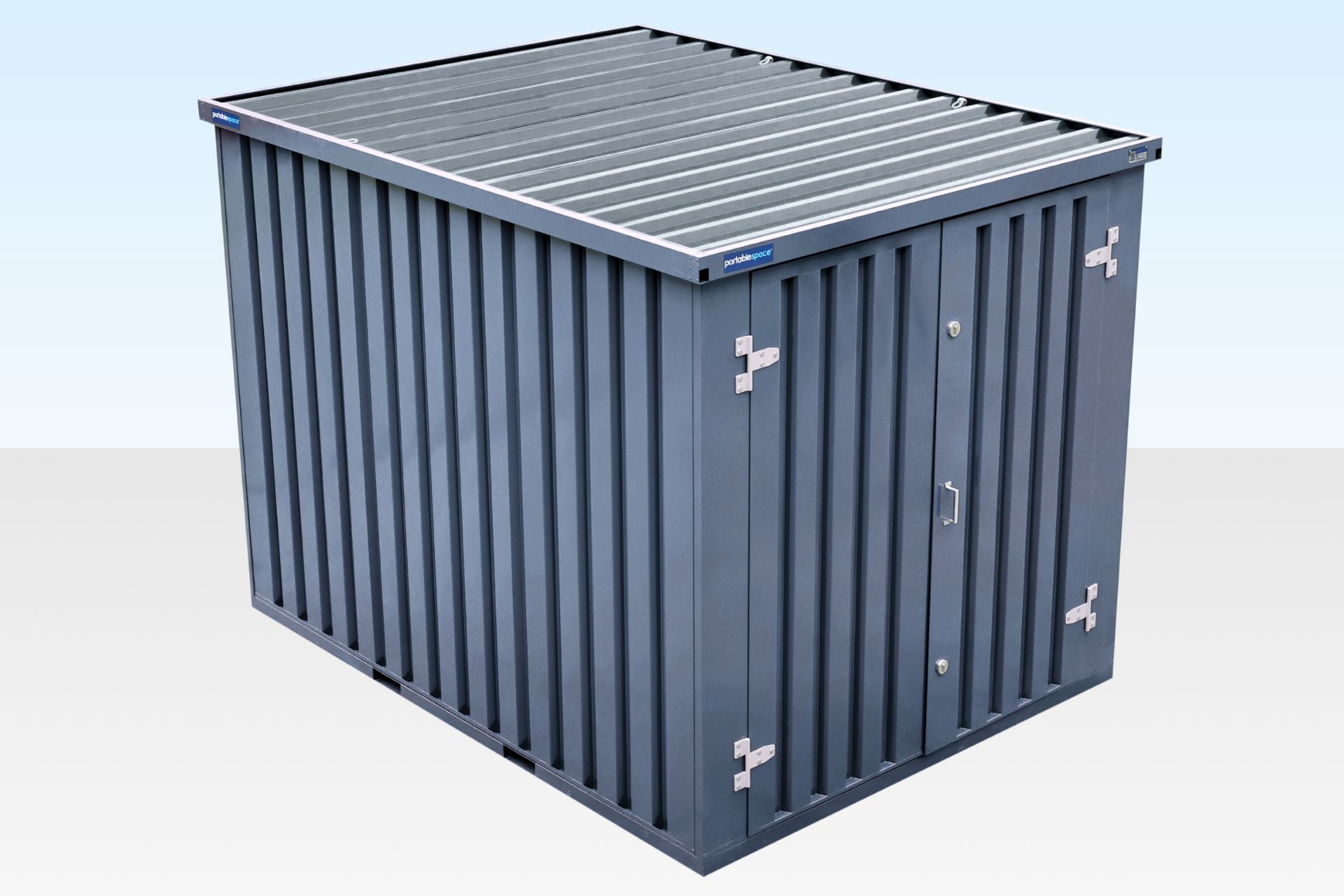 3m Flat Pack Storage Container - Powder Coated Grey - Image 2
