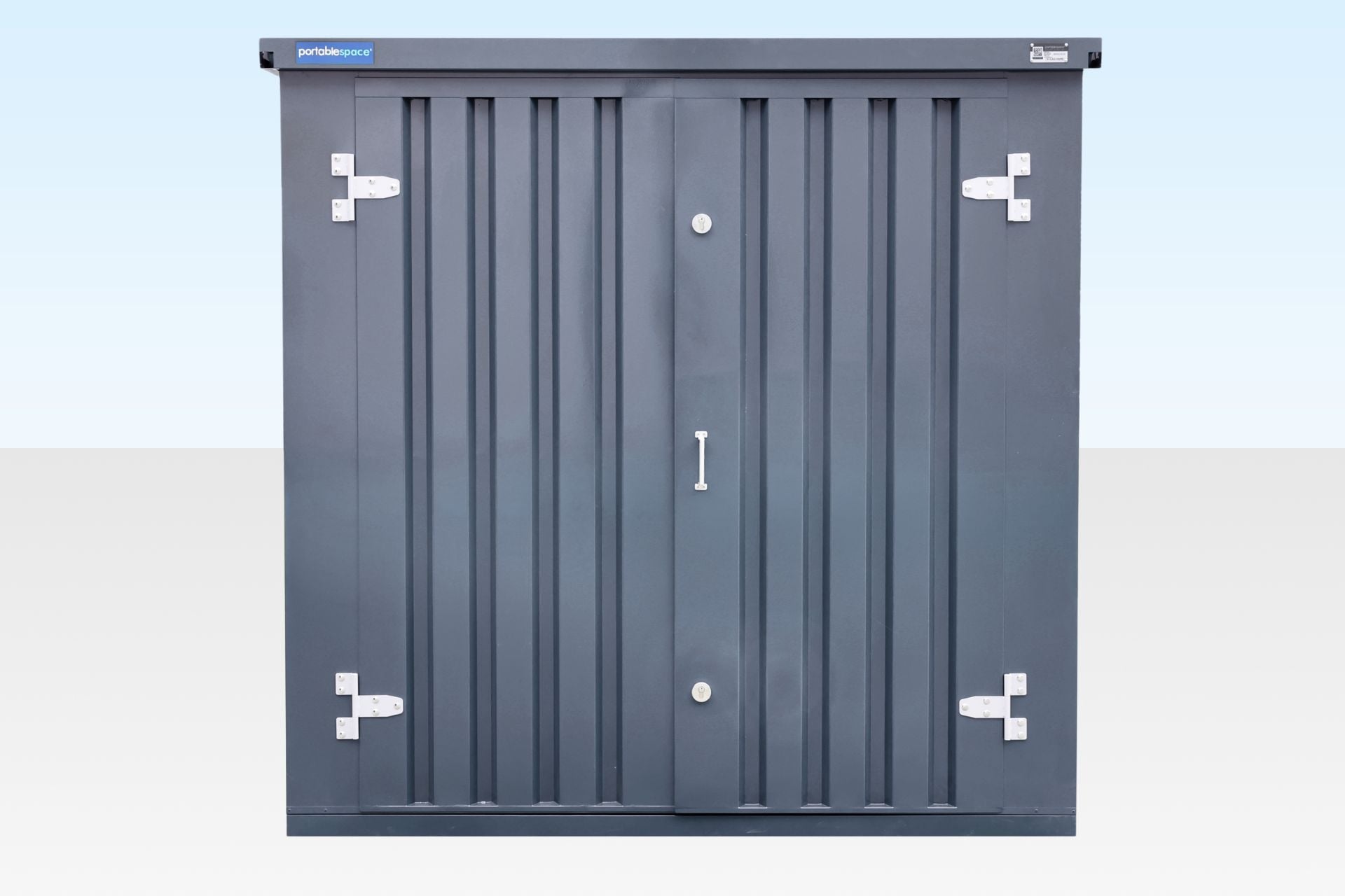 4m Flat Pack Storage Container - Powder Coated Grey - Image 4