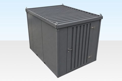Insulated 4m Flat Pack Store (RAL7015) - Grey