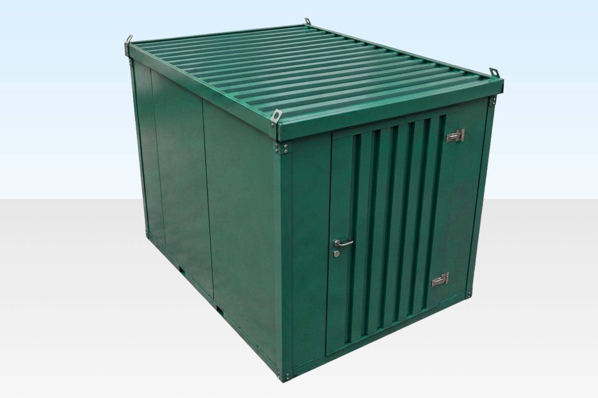 Insulated 3m Flat Pack Store (RAL6005) - Green - Image 2