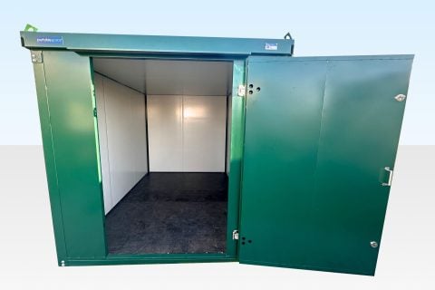 Insulated 4m Flat Pack Store (RAL6005) - Green