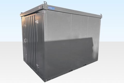 Insulated 3m Flat Pack Store (RAL7015) - Grey