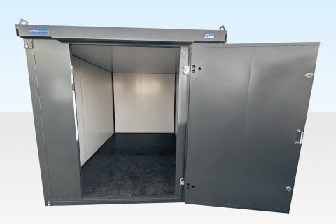 Insulated 4m Flat Pack Store (RAL7015) - Grey